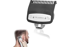 SRLWMYI Replacement for Wahl 1/2 Premium Clipper Guard Clip Guide Metal #3354-100 1/16"" 1.5mm Premium Metal Clipper Guard Replacement for Wahl 1/2 - Achieve Precise Cuts with Confidence, Black