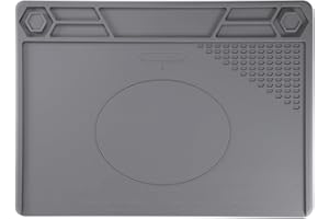 HARFINGTON Soldering Mat 11.4"x15.7" Silicone Magnetic Soldering Repair Mat Heat Resistant Electronics Work Mat for BGA Solde