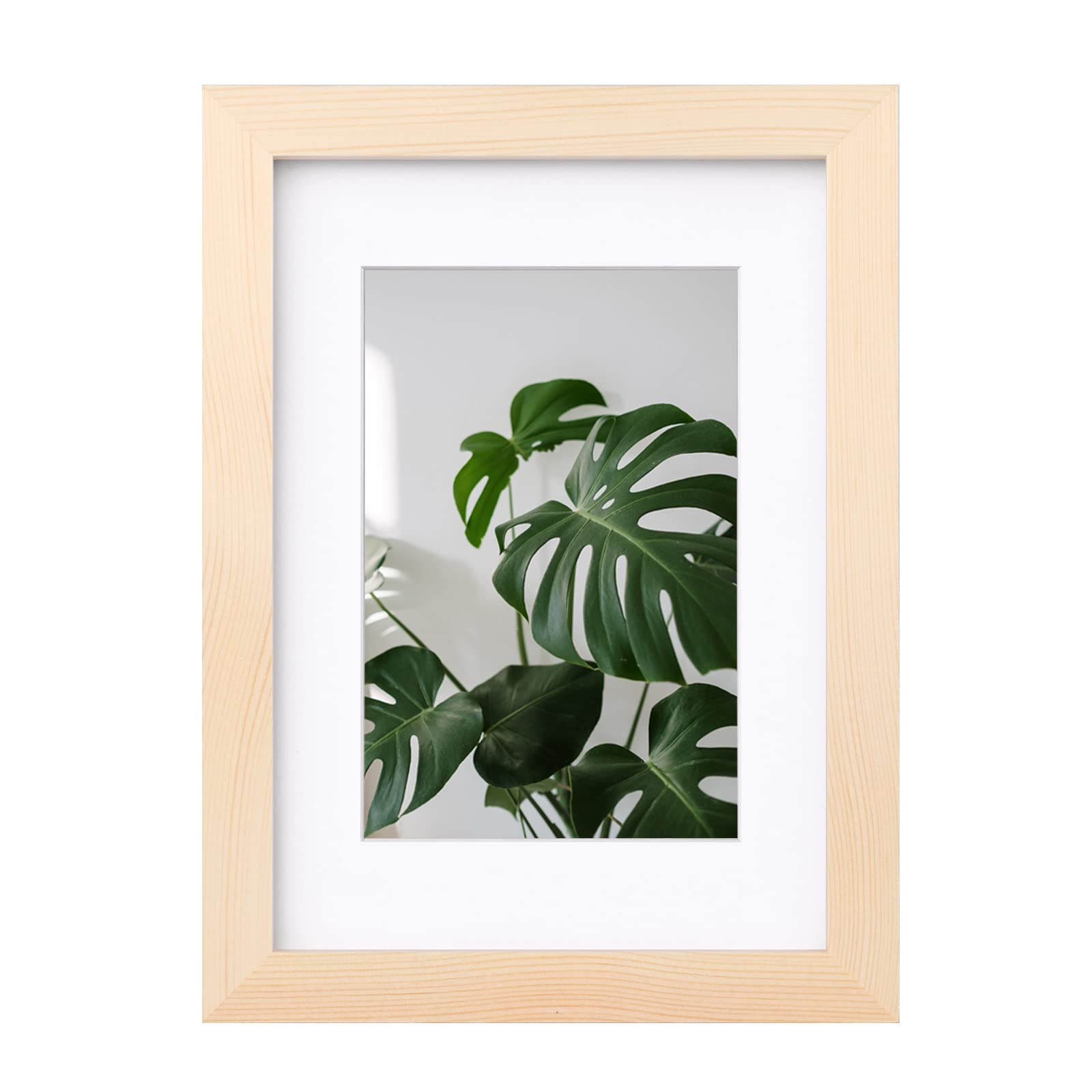 EGOFINE A5/21x14.8cm Photo Frame Natural Wood - Made of Solid Wood for Table Top and Wall Mounting