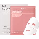 Dreress Bio-Collagen Real Deep Mask, Hydrating Overnight Hydrogel Mask, Pore Minimizing, Plumping, Elasticity Improvement, Korean Skin Care, Valentines Day | 1.19oz(34g) x5 ea