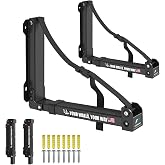 FitiRoker Foldable Kayak Wall Rack, 120 lbs Max, Adjustable Width | Aluminum Kayak Storage Hooks with Non-Slip Padding For Kayaks, Canoes and Paddleboards, Indoor Outdoor Use