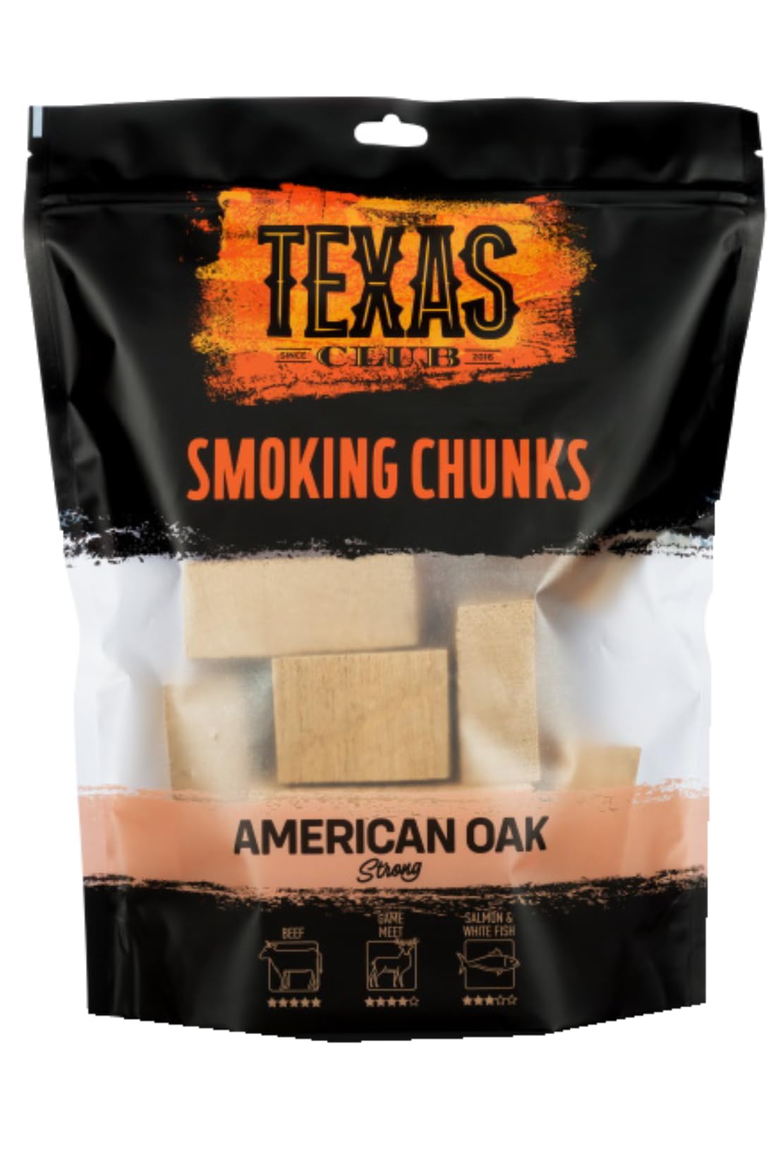 TEXAS CLUB Smoking Wood Chunks Perfect BBQ Grill and Outdoor Picnic (Oak)