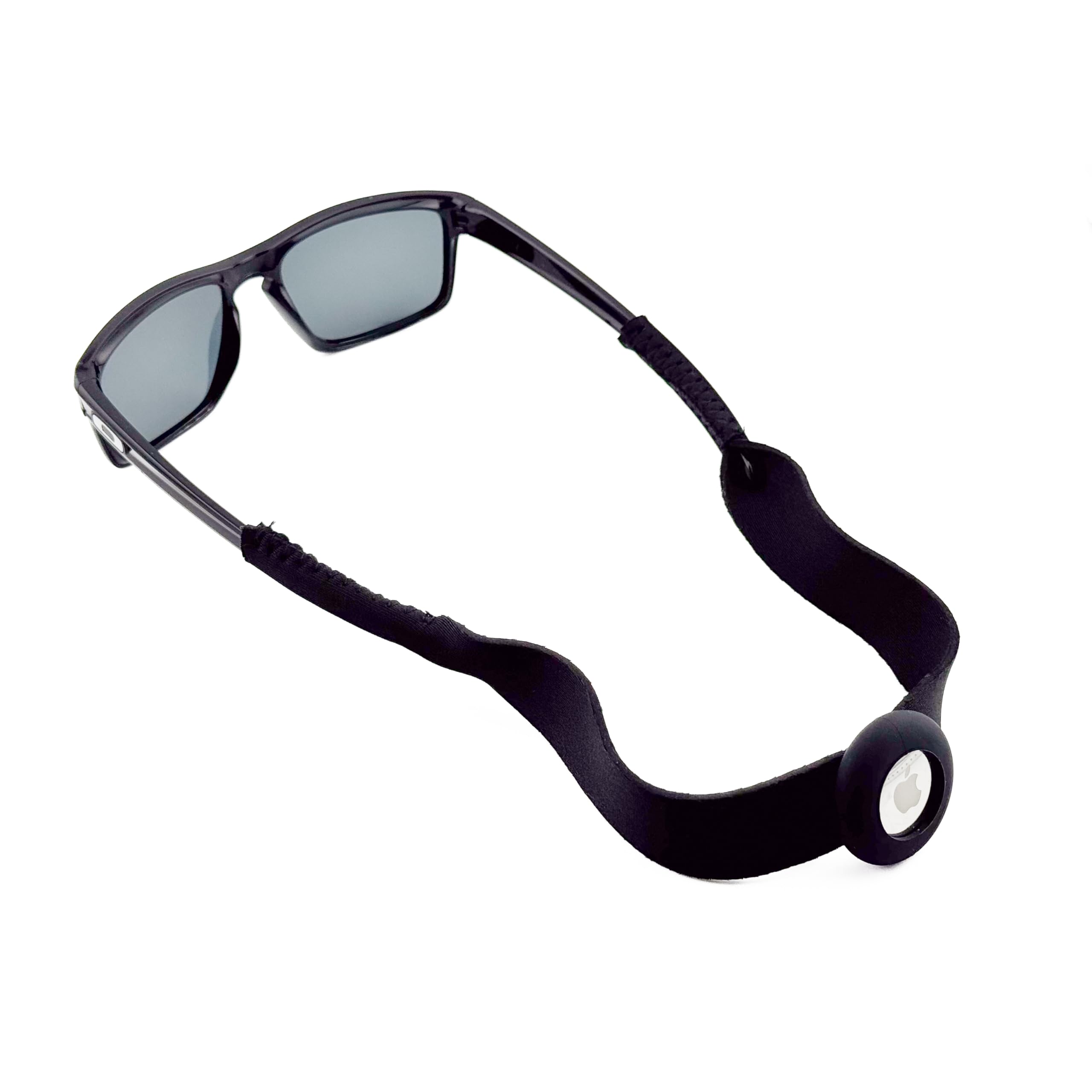 Photo 1 of GATYZGEAR Eyeglass Lanyard – Sunglasses Strap with Holder Compatible with AirTag Tracker for Eyewear Loss Prevention (Black Neoprene Floating Strap)