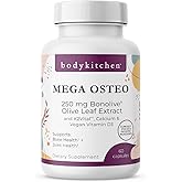 Body Kitchen Mega Osteo, Vegan Bone & Joint Support Supplement with Bonolive, K2VITAL MK-7, Vegan Vitamin D3 & Albion Calcium, 60 Vegetable Capsules