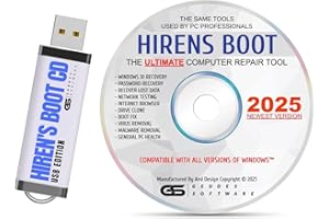 Hiren's Boot CD USB NEW 2024 Edition PE x64 bit Software Repair Tools Suite Hirens Boot Latest Version 16.3 Best PC Computer 