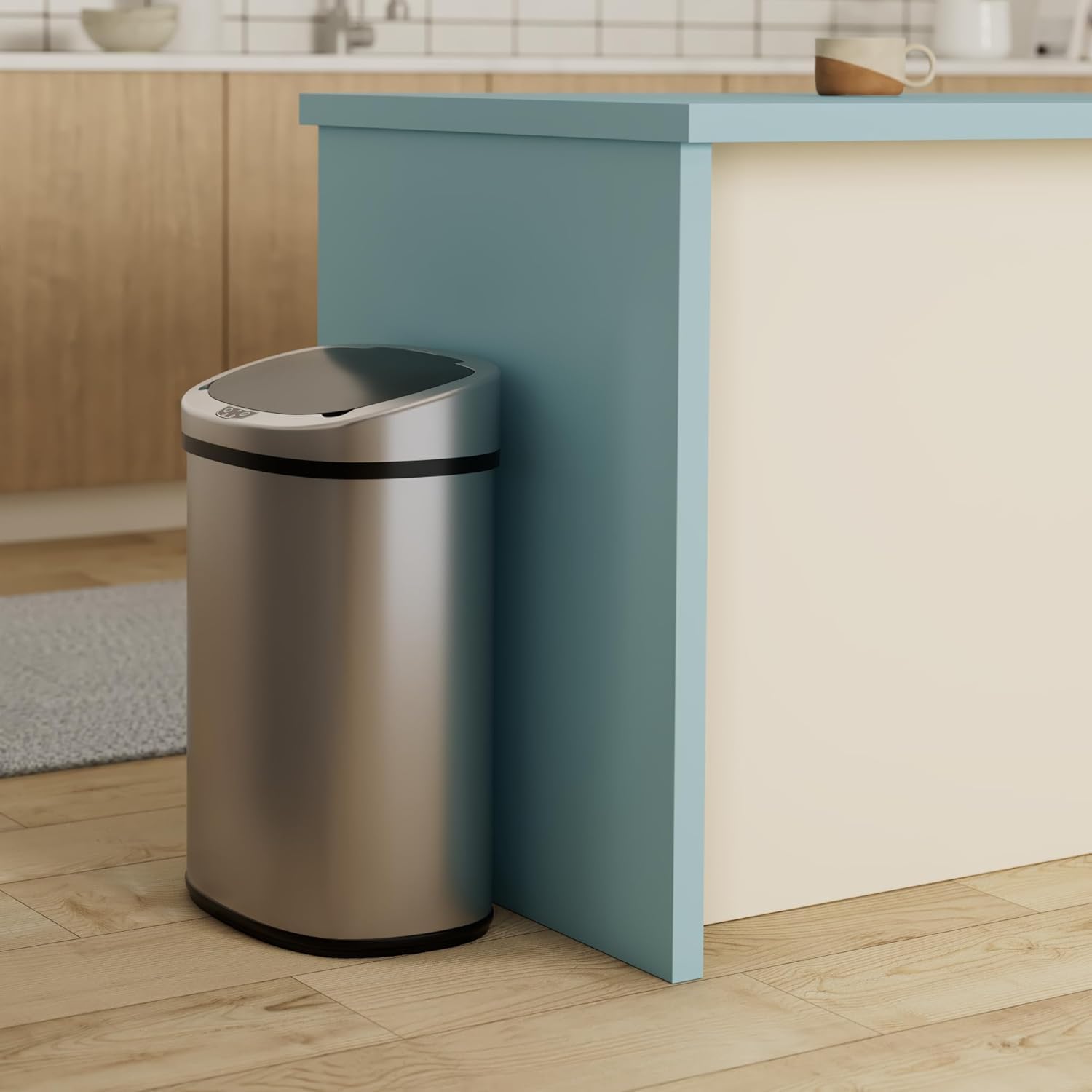 Mua 13 Gallon Trash Can | Stainless Steel Kitchen Trash Can | 50L Touch ...