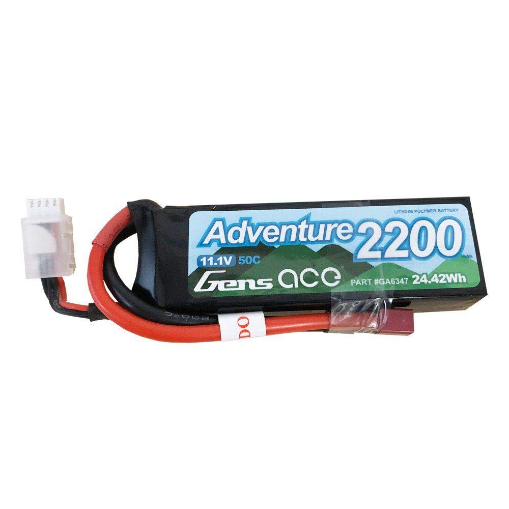 Gens Ace Adventure 3S 50C LiPo Battery Pack w/T-Style Connector (11.1V/2200mAh)