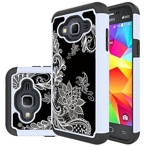 Galaxy J3V Case, J3 Case, J36V Case, Skmy Shockproof Impact Hybrid Dual Layer Defender Protective Cover rugged Armor Case for Samsung Galaxy Sol / Sky, Amp Prime, Express Prime (Flower) - Thumbnail 7