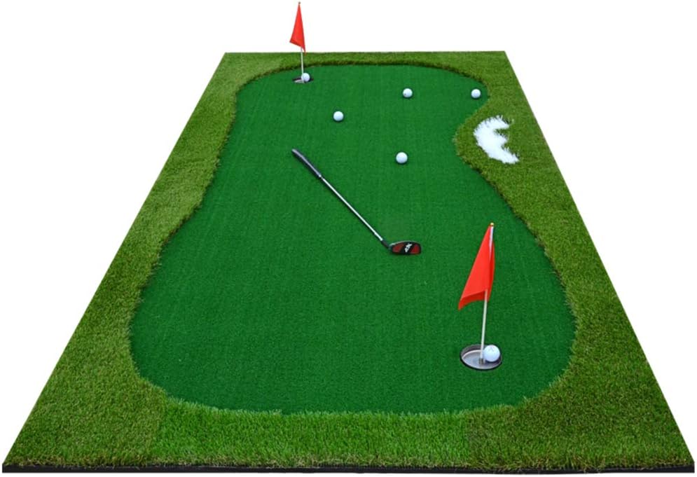 Golf Putting Green Set with Putter,Portable Putting Mat Indoor OR Outdoor,Professional Golf Training Practice Equipment