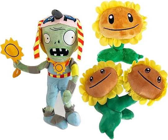Amazon Com Tavashome Plants Vs Zombies Plush Toys 3 Pack 32cm 12 Ra Zombie cm 8 Twin Sunflower 16cm 6 Sunflower Perfect For Kids And Collectors Stuffed Plush Gift Bonus W Pvc