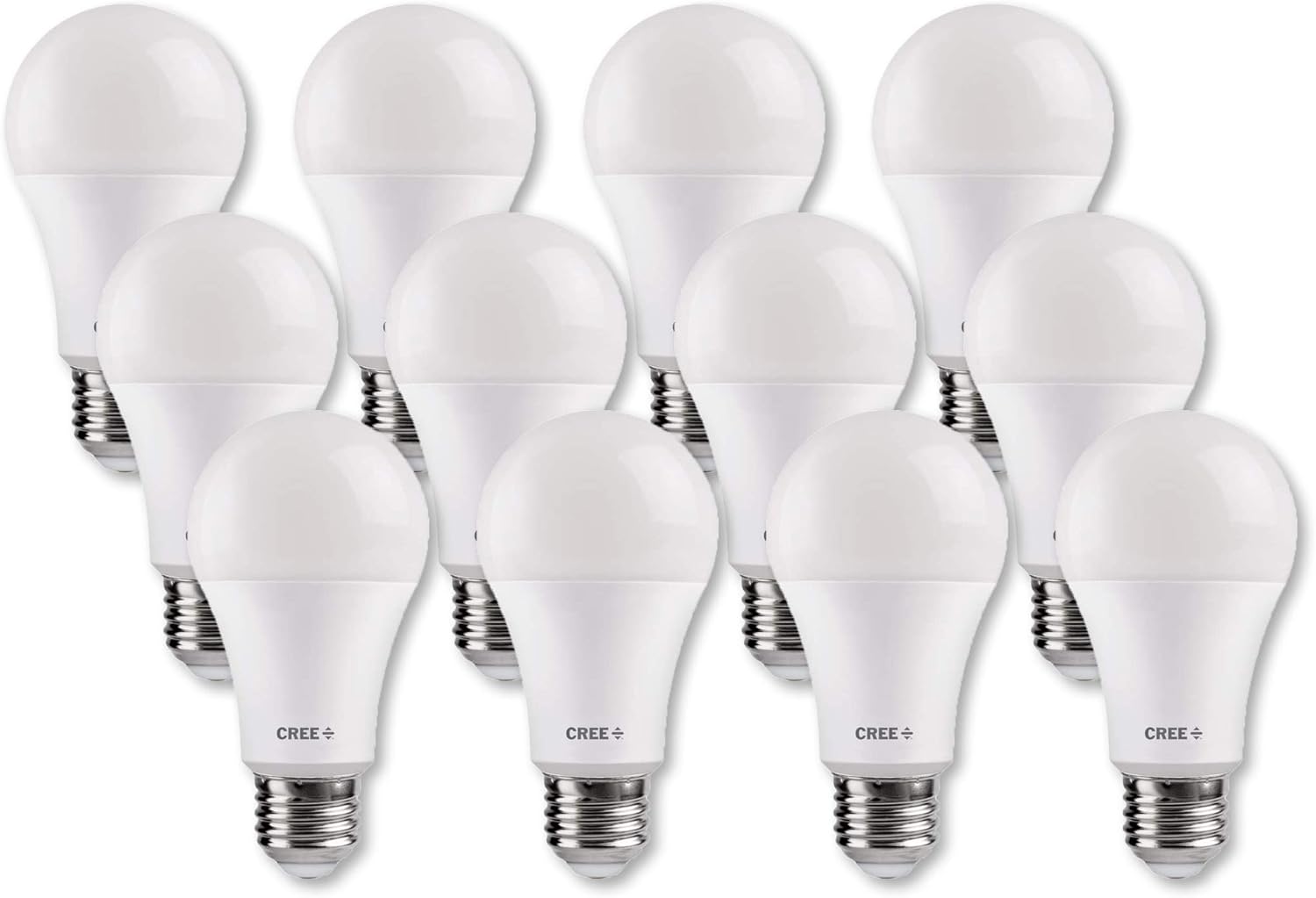 Cree Lighting, A19-75W-P1-27K-E26-U1-MP, Pro Series A19 75W Equivalent LED Bulb, 1100 lumens, Dimmable, Soft White 2700K, 25,000 hour rated life, 90+ CRI Good for Enclosed | 12-Pack