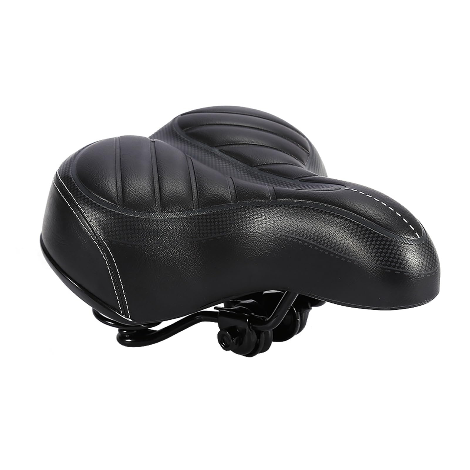 Comfortable Soft Saddle Dual Density Foam with Suspension Coil Springs, Anti Shock Non-Slip Wide Large Saddle Saddle Wide Big Bum Cushion for Mountain City Road