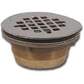 Oatey 2 in. 140 NC Brass No-Calk Shower Drain with Stainless Steel Strainer