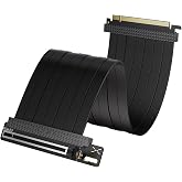 TRYX STRING PCIE 5.0 Riser Cable Vertical GPU Mount RTX 5090/5080 9070XT | 200mm, 16-Pin, 128GB/s, Gold-Plated Connector, Near-Zero Signal Loss, EMI Shield, Flexible, RTX 4090/5070 7900XT