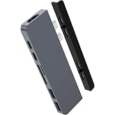 HyperDrive Duo 7-in-2 MacBook USB C Hub &mdash; for Mac w/Dual Ports, 4K60Hz HDMI, 40Gbps USB-C 100W Power Delivery, USB-A, SD/MicroSD, Magnetic Mount &mdash; (Space Gray)