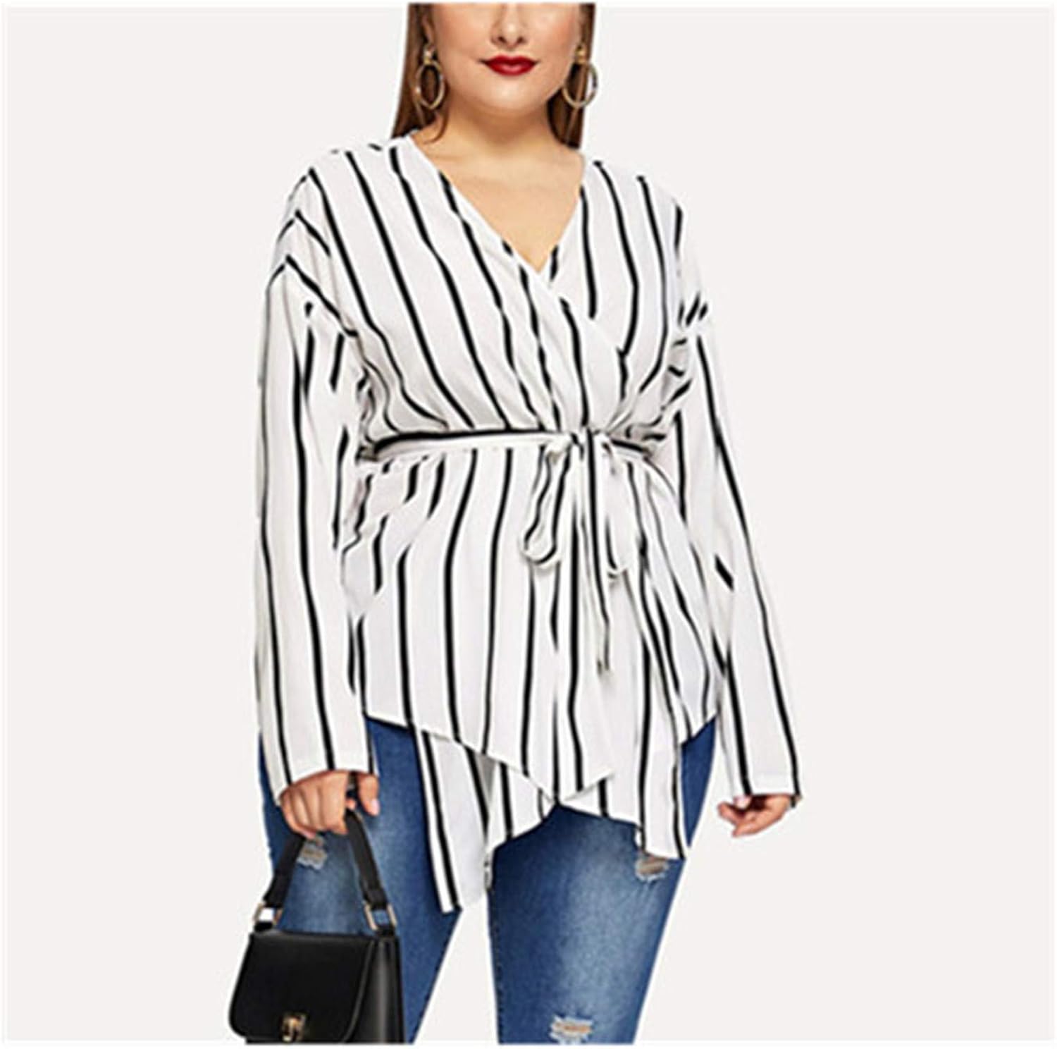 amazon plus size white blouses