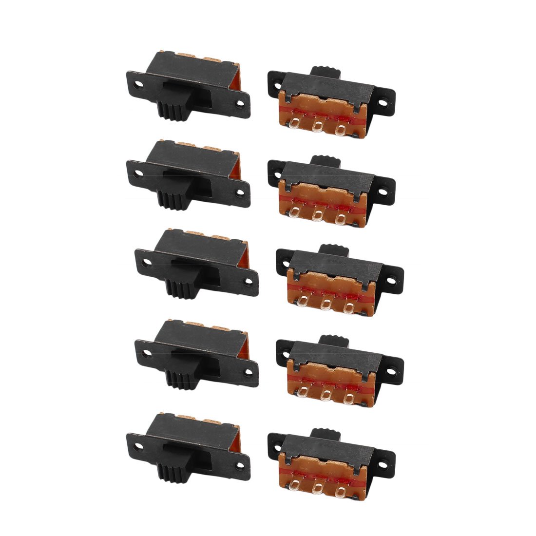 Sourcingmap 10Pcs 2 Position 3P SPDT Micro Miniature PCB Slide Switch Latching Toggle Switch (Pack of 10)