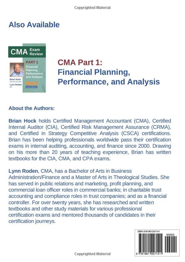 HOCK Certified Management Accountant Textbook Part 2: Strategic Financial Management (HOCK international Certified Management Accountant (CMA) Textbooks)