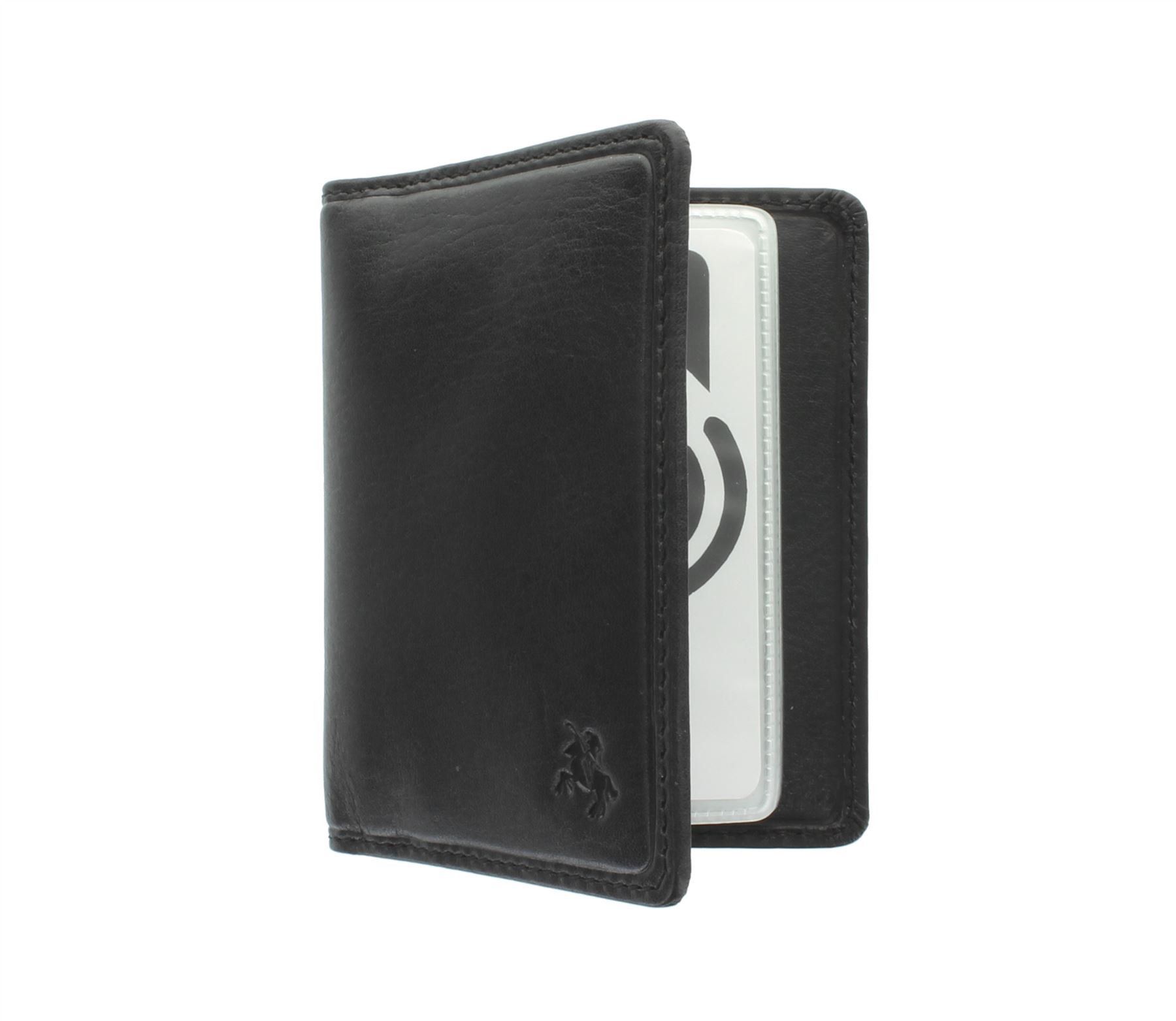 VISCONTI Tuscany Collection Camper Leather Card Holder - RFID Protection TSC40 Black