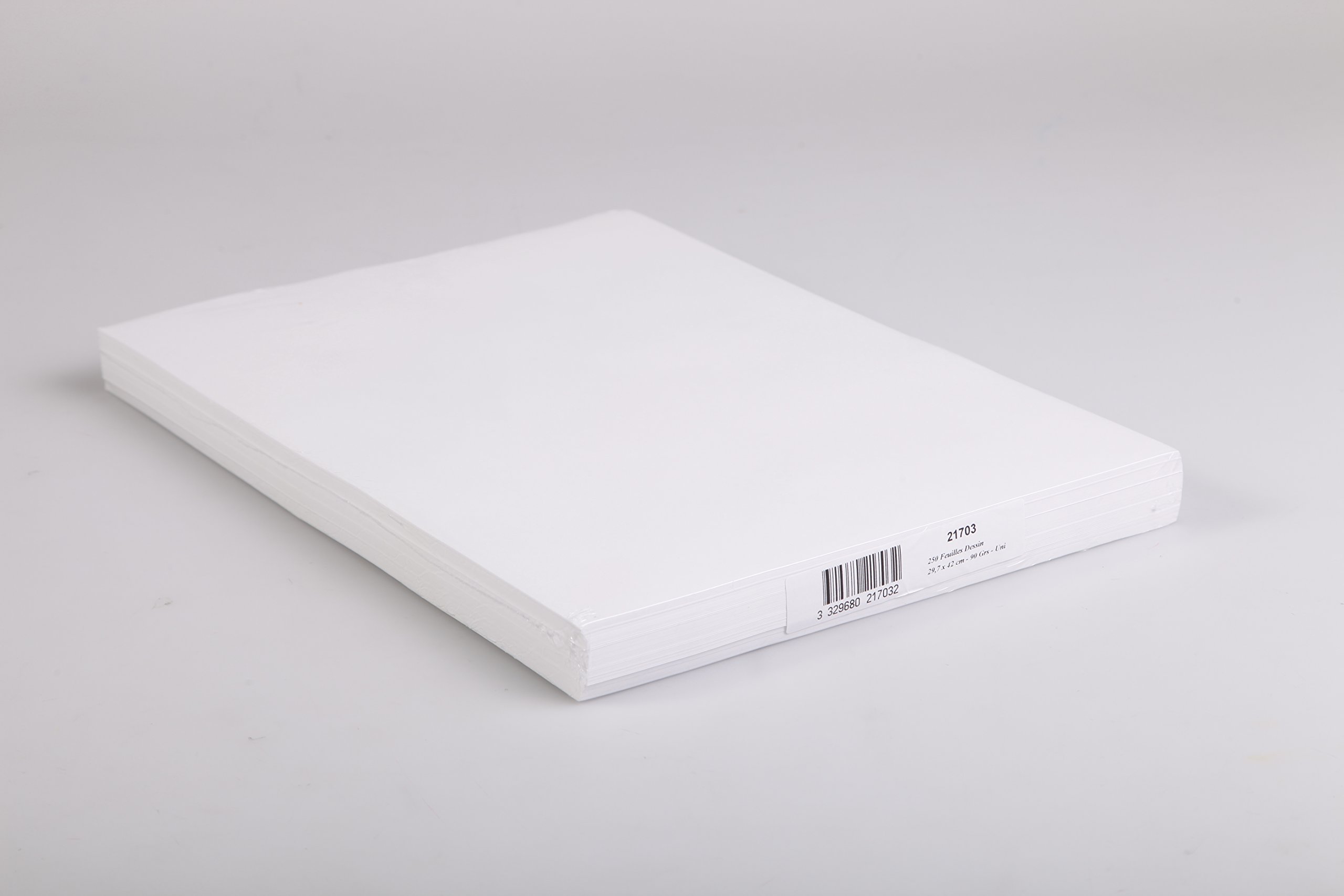 Clairefontaine - Ref 21703C - White Drawing Sketch Paper (Pack of 250 Sheets) - A3 (29.7 x 42cm) - 90gsm Paper, pH Neutral, Acid Free, Suitable for Sketching & Drawing