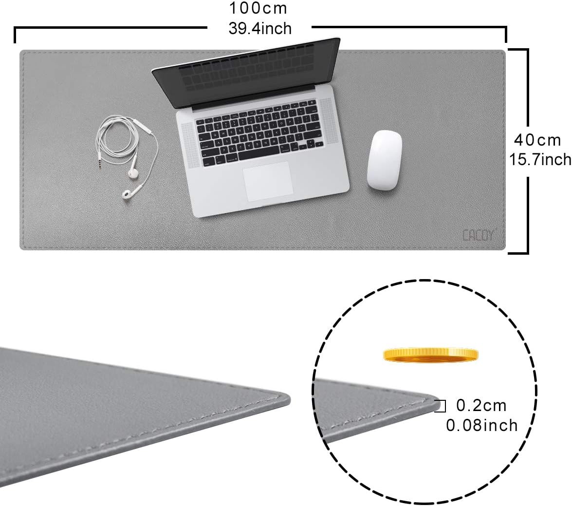 Cacoy 100x40 cm PU Leather Desk Pad - Image 3