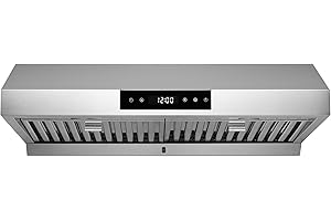 Hauslane Range Hood 30 Inch - Under Cabinet Range Hood 30" Stainless Steel Kitchen Hood, Vent Hood 30 Inches, Stove Vent Hood for Kitchen, Vent Hoods 30 Inch with LED - Chef Series PS18