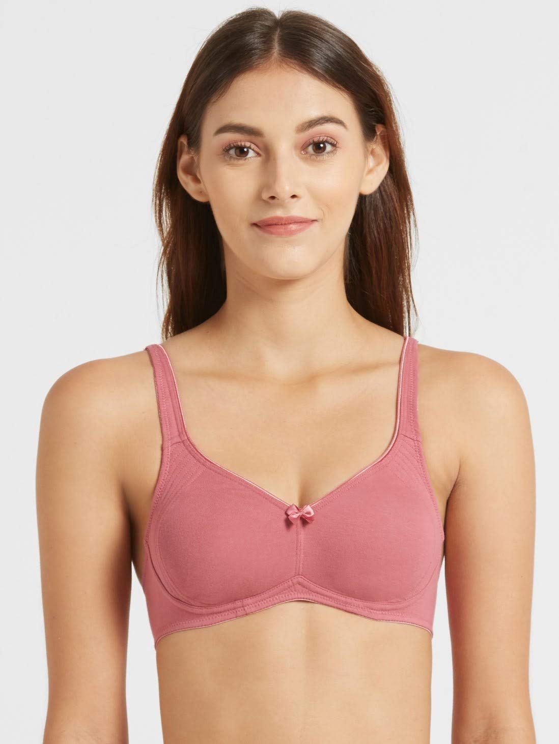 Jockey 1250 Women Super Combed Cotton Elastane Everyday Bra | Wirefree | Non Padded | Full Coverage with Contoured Shaper Panel | Fabric