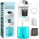 Automatic Mouthwash Dispenser for Bathroom 20.29 oz, Wall-Mounted Electric Mouth Wash Dispensers with 2 Magnetic Cups, 4 Dispensing Modes for Kids Family Couple Use (White)
