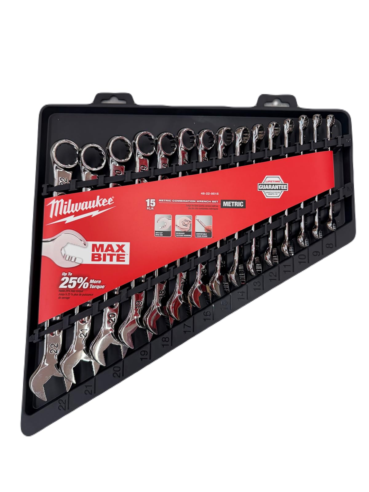 Milwaukee MLW48-22-9515 Combination Wrench Set, Metric