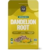 FGO Organic Dandelion Root Loose Tea, Cut and Sifted, Caffeine Free, 16oz Bulk Resealable Bag, Packaging May Vary (Pack of 1)