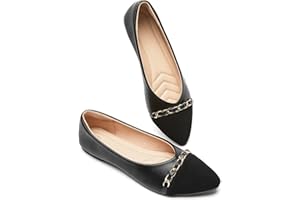 BABUDOG Women's Black Flats Shoes,White Dress Shoes for Women,Crimping Faux Suede Ballet Flats Comfortable