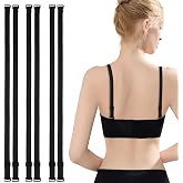 Liqqlex 3 Pairs Adjustable Bra Strap | Replacement for Swimwear &amp; Dresses, Elastic Straps with Hooks