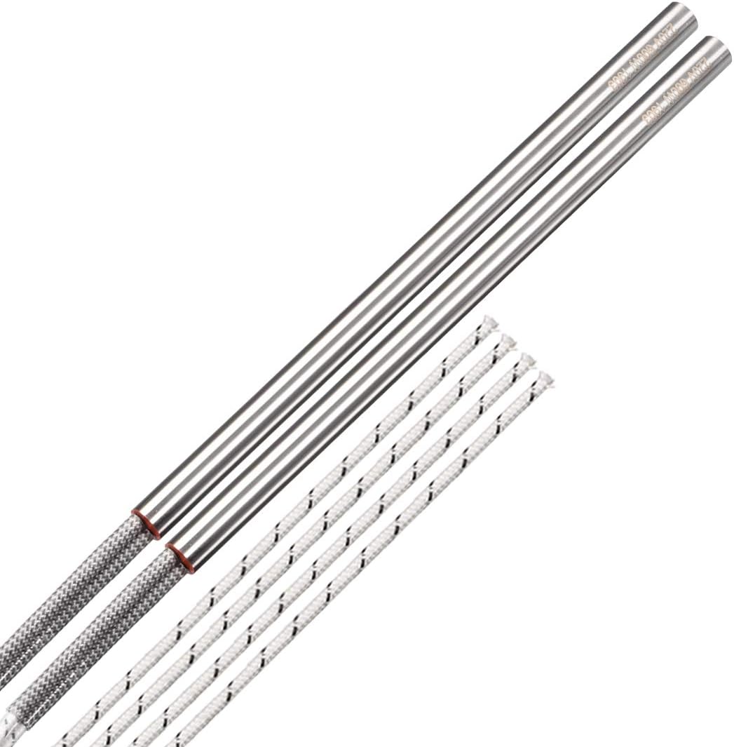 uxcell 2PCS Cartridge Heater AC 110V 300W Electric Hot Rod Stainless Steel Heating Element 10mmX200mm