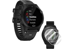 Garmin Forerunner 945 GPS Sport Watch (Black) | Official USA Partner Model | Bundle with 2-Pack Screen Protector Bundle