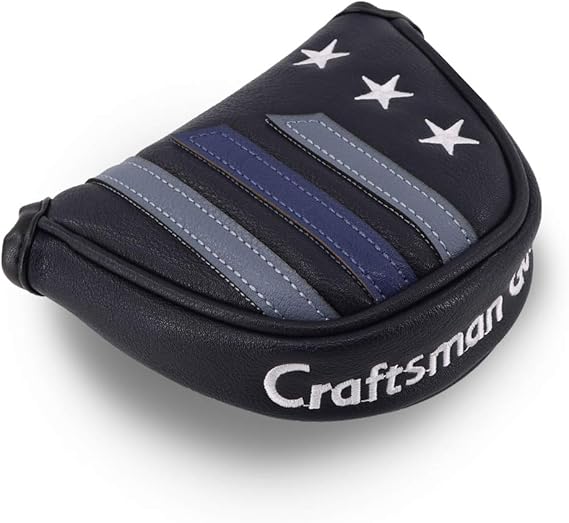 CRAFTSMAN GOLF Blue Strips Mallet Putter Cover Square Mallet/Mallet
