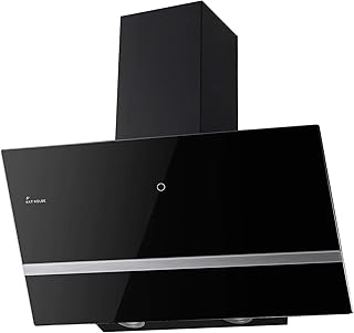 KKT KOLBE Kopffreie Dunstabzugshaube/Wandhaube (90cm / Edelstahl/Schwarzes Glas/Extra-leise / 9 Stufen/LED-Beleuchtung/TouchSelect Sensortasten/Nachlaufautomatik) EASY909S