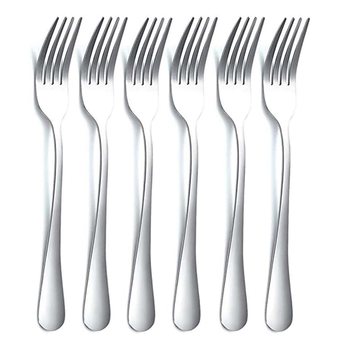 Dinner Forks 6 Pieces, Stainless Steel 20cm Table Forks Cutlery Forks Set, Silverware Set, Dishwasher Safe.