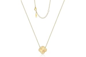 AIPPK Clover Pendant Necklace for Women 18K Gold Plated Four Leaf Clover Necklace Lucky Simple Necklace Jewelry Gifts for Women
