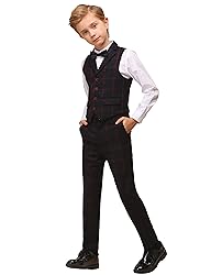 Marvelous World Boys' 5-Piece Formal Vest Suit