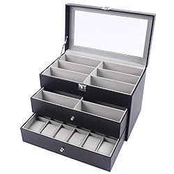 Eapmic 3 layer 24 Slots Eyeglass Sunglass Storage