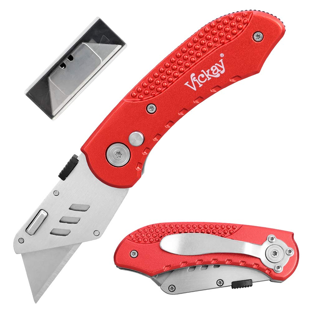 Buy Box Cutter Folding Utility Heavy Duty with 5 SK5 Quick Change