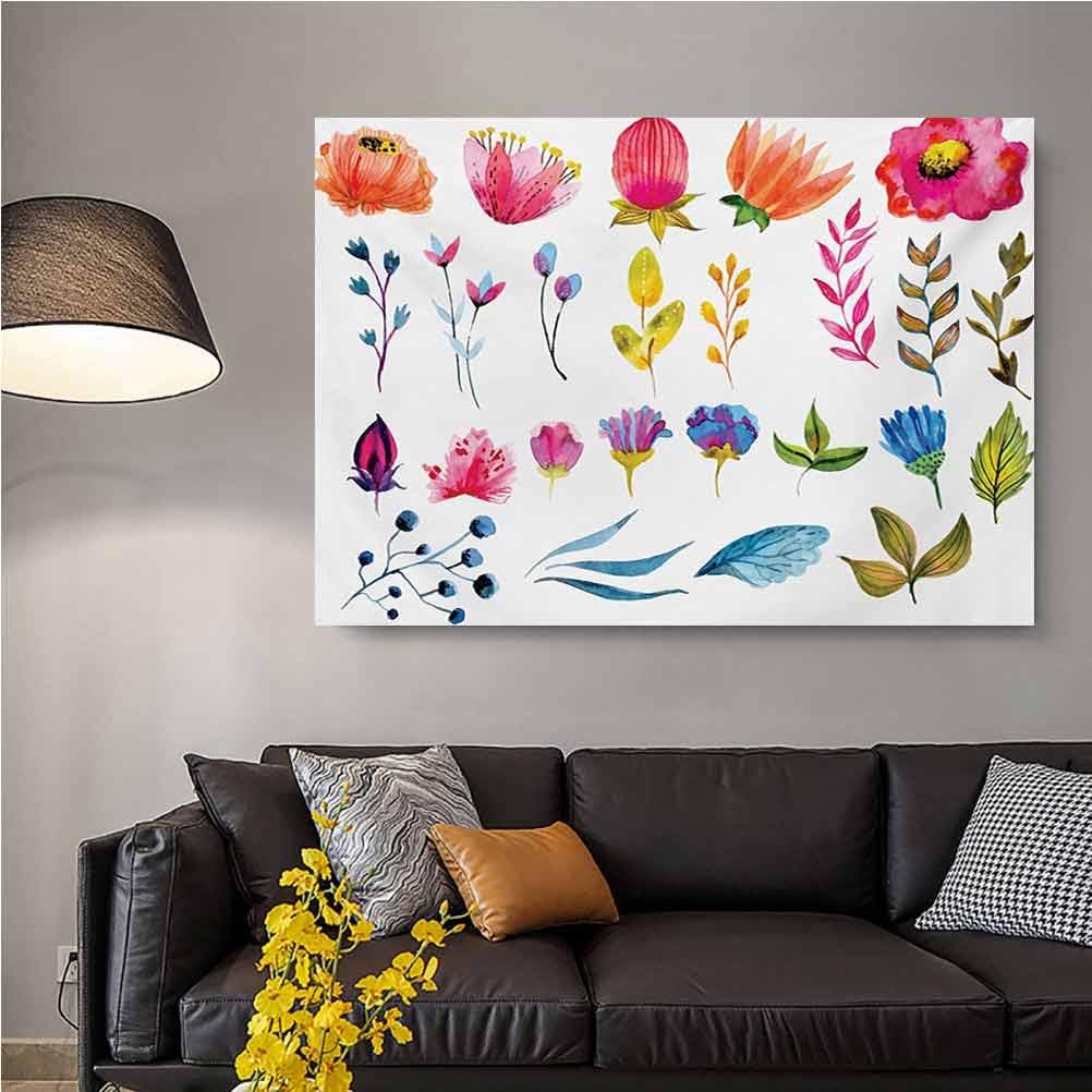 Amazon.com: Flower Bathroom Decor Wall Art Watercolor Style Flowers