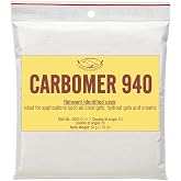 CARBOMER 940 Powder &ndash; Cosmetic Grade Gel Thickener for Gels, Creams &amp; Serums &ndash; CARBOPOL 940 Rheology Modifier for DIY Skincare &amp; Cosmetic Formulation &ndash; 50 g (1.76 oz)