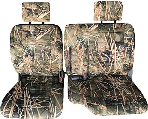 A57 Toyota Pickup 1990 - 1995 Front 60/40 Split Bench Premium Triple Stitched with 8mm Extra Thick Padding Custom Made Exact Fit Seat Covers (Muddy Water Camo)