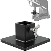Hand Press Accessory Attachment Foot Compatible with Arbor Press | Metal Platen Stamping Press, with Thumb Screw for Square Ram, Wide Stable Platform Leather Stamping Cutting Tool