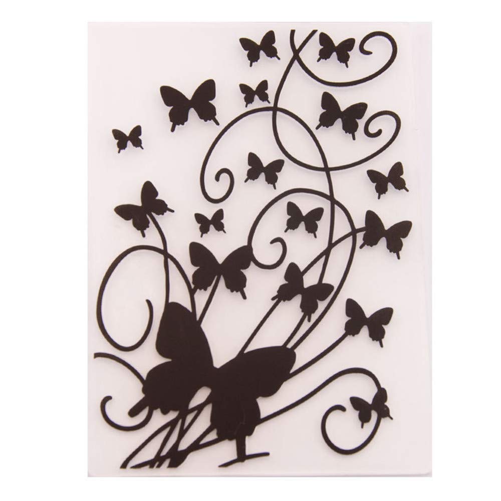 arriettycraft Beautiful Butterfly Butterflies Plastic Embossing Folder for Scrapbook DIY Album Card Tool Plastic Template Folders