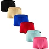 LSAMDIR Men's Silky Underwear Trunks Rather Transparent Boxer Briefs Short Leg