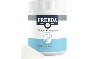 Freeda Calcium Phosphate Powder - Kosher Calcium Supplement for Men & Women, Animal Bone Health & Joint Support for Dogs & Cats - Calcium and Phosphorus Supplement - Calcium Without Vitamin D, 16oz