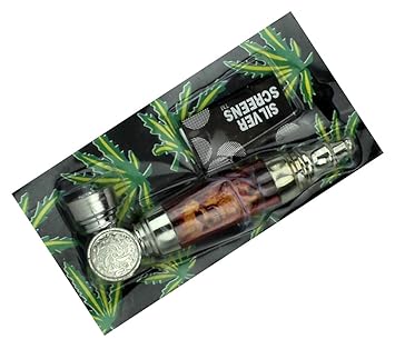 GYD Geschenkset - Profi Raucher & Kiffer Set auf Karte/Geschenkverpackung - Raucherset Zubehör - Pfeife Big und Siebe
