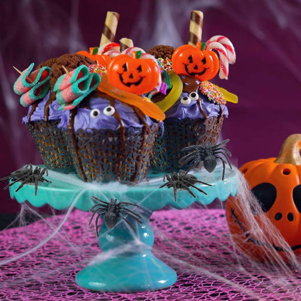 VGoodall Halloween Spinnen, 50 Stück Realistische Spinne Spider Spielfiguren Halloween Party Dekrotion Tischdeko